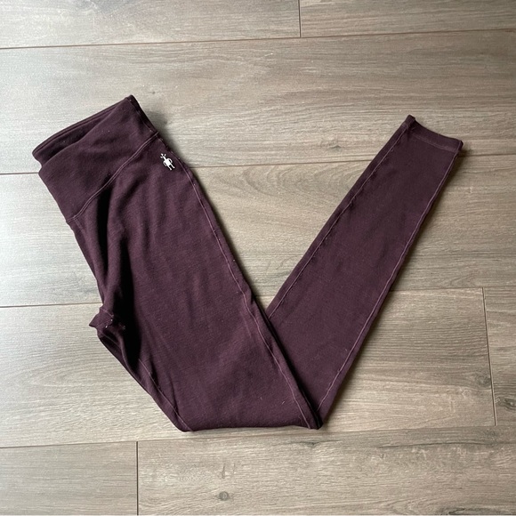 Smartwool Women's Thermal Merino Base Layer Bottom In Black Cherry Heather - Picture 11 of 11